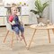 Costway 3 in 1 Convertible Wooden High Chair Toddler Feeding Chair with Cushion Grey/Beige/Yellow/Pink/Dark Grey/Black